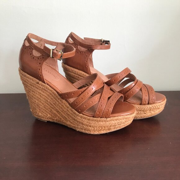 Corso Como | "Daytime" Brown Espadrille Wedge Sandals - Picture 2 of 12